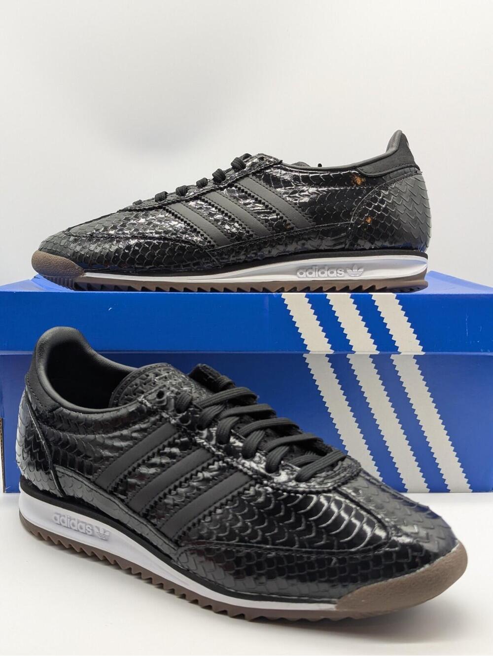 Adidas SL 72 OG W Black Snakeskin Sneakers IH9170 Womens Size 6 / Kids 5Y New